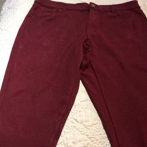 Burgundy leggings
